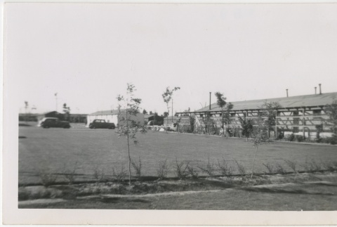 Yard outside camp building (ddr-manz-7-55)