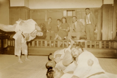 Louis Ferdinand and Kira Kirillovna watching judo (ddr-njpa-1-337)