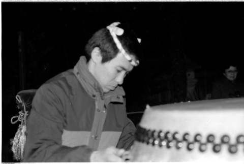 Kenny with drum (ddr-densho-1007-1230)