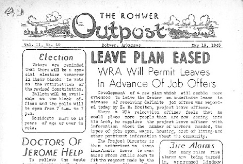 Rohwer Outpost Vol. II No. 40 (May 19, 1943) (ddr-densho-143-62)