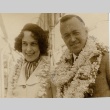 Lincoln Ellsworth and a woman wearing leis (ddr-njpa-1-806)
