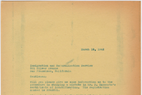 Letter from Harry Konda to Immigration and Naturalization Service (ddr-densho-491-25)