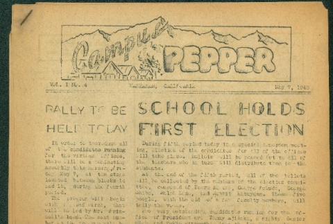 Campus Pepper, Vol. I, No. 4 (May 7, 1943) (ddr-manz-9-10)