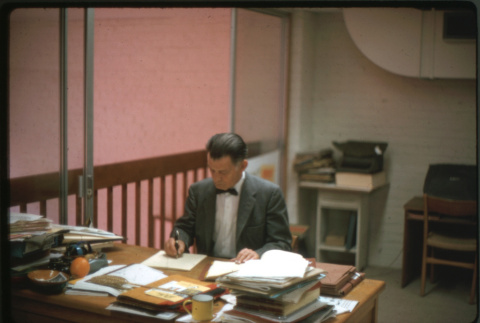 Unidentified man in office (ddr-densho-426-315)