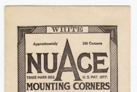 White NuAge mounting corner envelope (ddr-densho-404-434)
