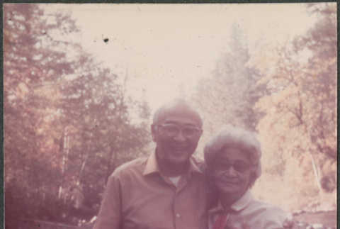 Chester and Agnes Sakura by river (ddr-densho-523-649)