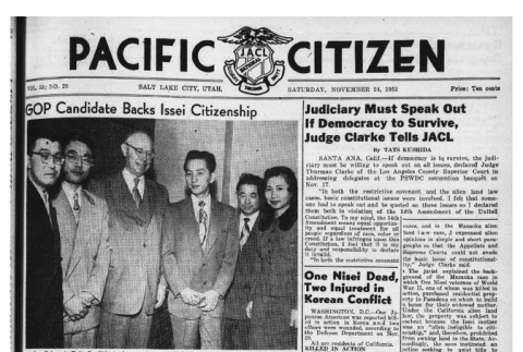 The Pacific Citizen, Vol. 33 No. 20 (November 24, 1951) (ddr-pc-23-47)