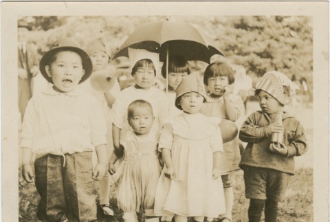 Children at an outdoor celebration (ddr-densho-321-505)