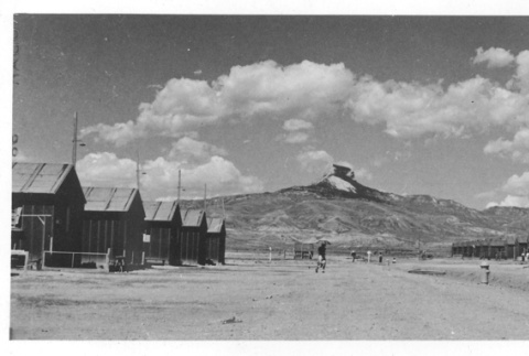Street scene at Heart Mountain concentration camp (ddr-densho-157-2)
