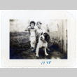 Two children and a dog (ddr-densho-373-57)
