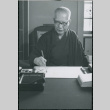 Man practicing calligraphy (ddr-densho-359-1205)