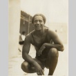 Swimmer posing in his bathing suit (ddr-njpa-2-510)