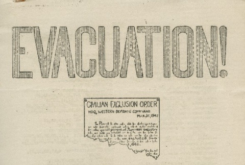 Evacuation! A Selected Bibliography on the Japanese Evacuation (ddr-densho-156-108)