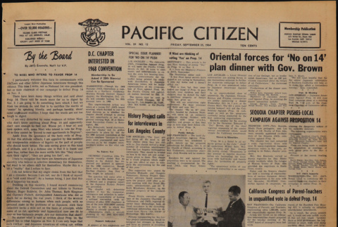 Pacific Citizen, Vol. 59, Vol. 13 (September 25, 1964) (ddr-pc-36-39)