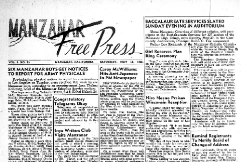 Manzanar Free Press Vol. 6 No. 95 (May 19, 1945) (ddr-densho-125-340)