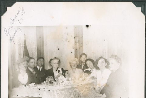Photo of a dinner party (ddr-densho-483-1356)