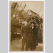 Mitsuye Takemiya and Charles Roeslin Jr. in front of Shimigamo Shrine (ddr-densho-550-22)