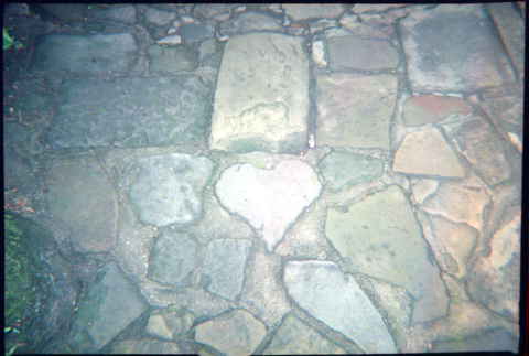 Stone pavement with heart-shaped stone (ddr-densho-426-475)