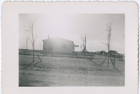 Building and cars at camp (ddr-densho-329-731)