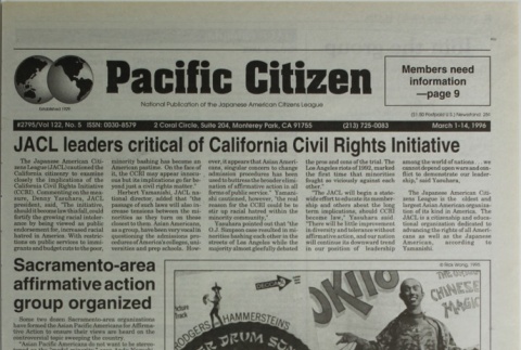 Pacific Citizen, Vol. 122, No. 5 (March 1-14, 1996) (ddr-pc-68-5)