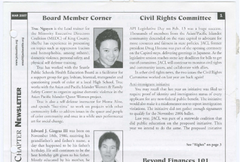 Seattle Chapter, JACL Reporter, Vol. 44, No. 3, March 2007 (ddr-sjacl-1-575)