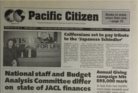 Pacific Citizen, Vol. 120, No. 2 (January 20-February 2, 1995) (ddr-pc-67-2)