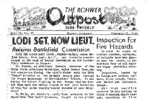 Rohwer Outpost Vol. VI No. 17 (February 21, 1945) (ddr-densho-143-246)
