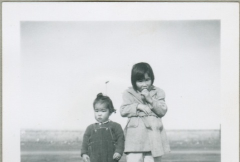 Two girls at MacDonald Hill (ddr-densho-300-76)