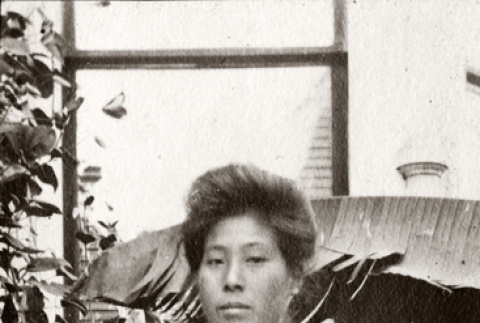 Akino Ozeki in striped dress (ddr-ajah-6-781)