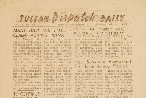 Tulean Dispatch Vol. 5 No. 95 (July 9, 1943) (ddr-densho-65-248)
