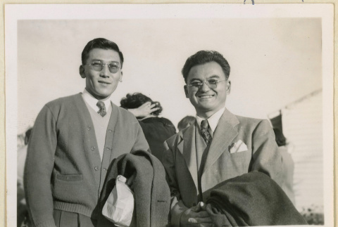 Kenji Sameshima and Rev. Susu Mago ready for resettlement (ddr-densho-37-1199)