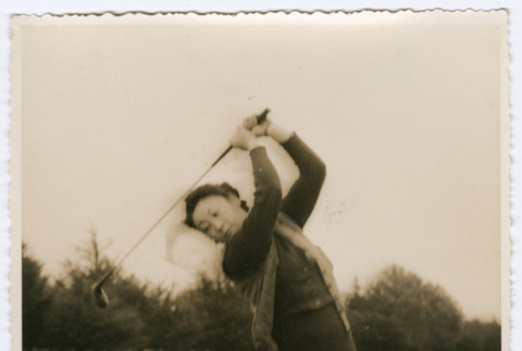 Playing golf (ddr-densho-378-1121)