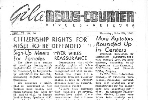 Gila News-Courier Vol. II No. 24 (February 25, 1943) (ddr-densho-141-60)