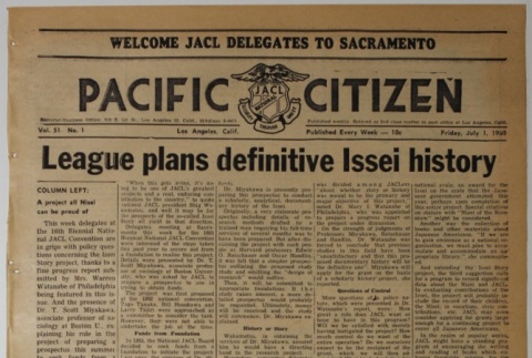 Pacific Citizen, Vol. 51, No. 1 (July 1, 1960) (ddr-pc-32-27)