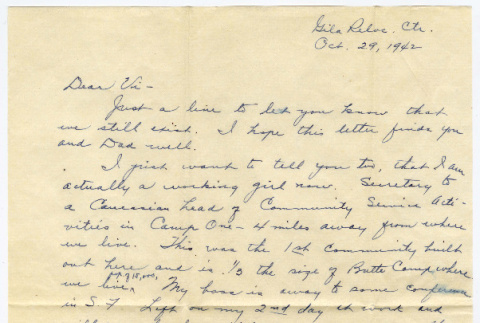 Letter from Amy Morooka to Violet Sell (ddr-densho-457-18)