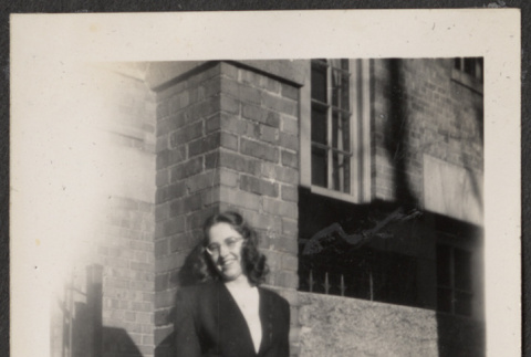 Woman on steps (ddr-densho-433-1049)
