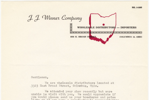 Letter from J.J. Winner to Takahashis (ddr-densho-424-89)