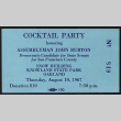 Cocktail party ticket (ddr-densho-433-442)
