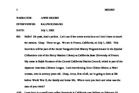Anne Moore interview (ddr-csujad-6-23)