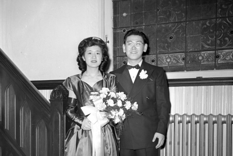 Wedding of Sam Sakamoto and Hanaye (Fujiwara) Sakamoto (ddr-one-1-45)