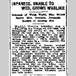 Japanese, Unable to Wed, Grows Warlike. Oriental of Walla Walla, Who Would Marry Mrs. Crockett, Demands Return of License Fee. (August 8, 1909) (ddr-densho-56-156)