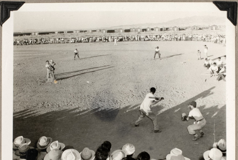 Group playing baseball (ddr-densho-587-89)