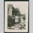 3 people in a garden (ddr-densho-378-824)