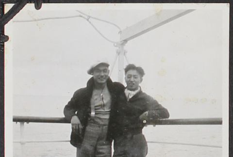 Two men on board ship (ddr-densho-326-95)