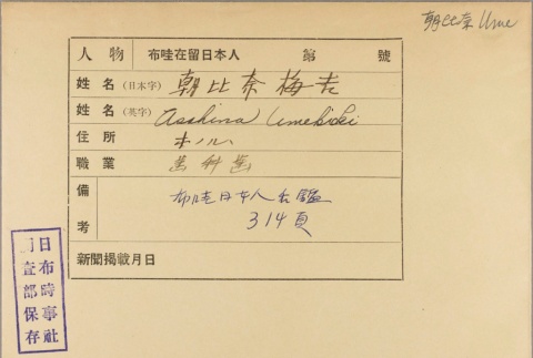 Envelope of Umekichi Asahina photographs (ddr-njpa-5-284)