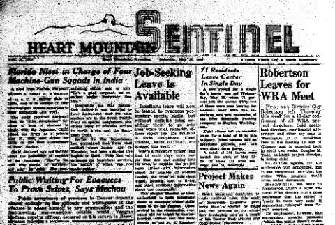 Heart Mountain Sentinel Vol. II No. 21 (May 22, 1943) (ddr-densho-97-129)