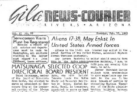 Gila News-Courier Vol. II No. 23 (February 23, 1943) (ddr-densho-141-59)