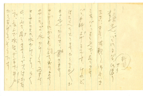 Letter from Tsuruno Meguro to Fumio Fred and Yoneko Takano, June 21, 1945 (ddr-csujad-42-83)