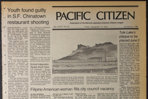 Pacific Citizen Vol. 87 No. 2010 (September 15, 1978 (ddr-pc-50-37)