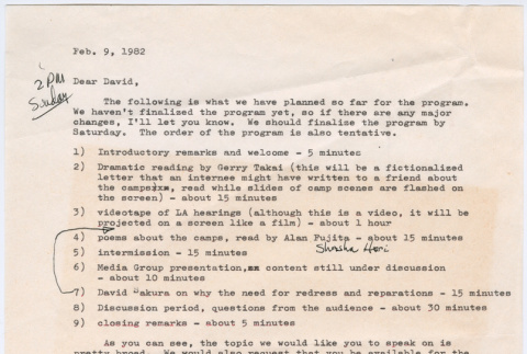 Letter from John Ota to David Sakura (ddr-densho-523-695)